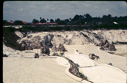 Open pit tin mining outside Kuala Lumpur in 1970