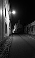 Image 102Man walking down a street at night, Tolosa, Portugal