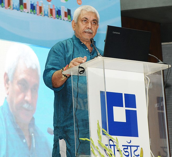 File:Manoj Sinha delivering the valedictory address at a Workshop on “Future Proof Smart Cities with a Common Service Layer”, at the India-EU ICT Standardisation Collaboration, in New Delhi.jpg