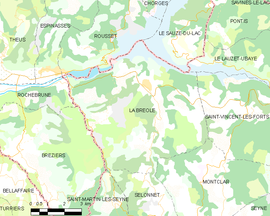 Mapa obce La Bréole