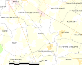 Mapa obce Nonant