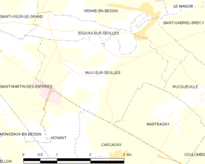 Poziția localității Vaux-sur-Seulles
