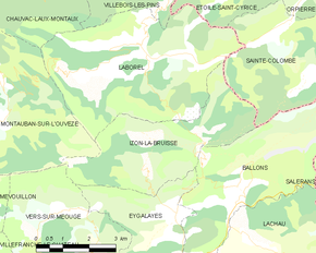 Poziția localității Izon-la-Bruisse