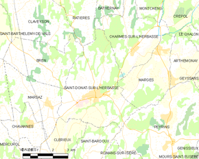 Poziția localității Saint-Donat-sur-l'Herbasse