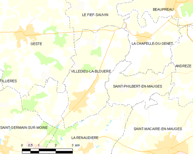 Poziția localității Villedieu-la-Blouère