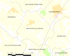 Poziția localității Saint-Sulpice-le-Verdon