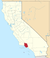 Carte d'état mettant en évidence le comté de Ventura