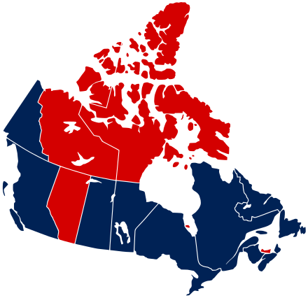 Provinces and territories with same-sex marriage before its nationwide legalization on July 20, 2005. .mw-parser-output .legend{page-break-inside:avoid;break-inside:avoid-column}.mw-parser-output .legend-color{display:inline-block;min-width:1.25em;height:1.25em;line-height:1.25;margin:1px 0;text-align:center;border:1px solid black;background-color:transparent;color:black}.mw-parser-output .legend-text{}  Permitted   Did not permit