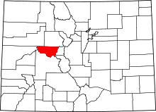 Map of Colorado highlighting Pitkin County.svg
