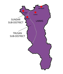 Harta districtului Lawas, Sarawak.svg