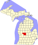 Kort over Michigan fremhæver Montcalm County.svg