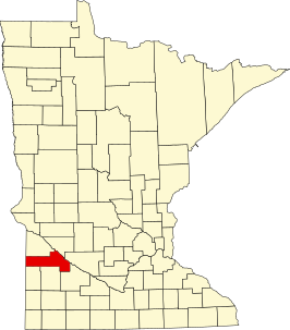 Locatie van Yellow Medicine County in Minnesota