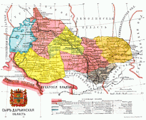 Regione di Syrdarya sulla mappa