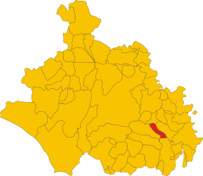 Poziția localității Carbognano