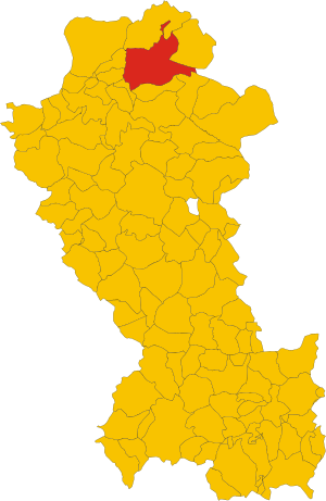 Map of comune of Venosa (province of Potenza, region Basilicata, Italy).svg