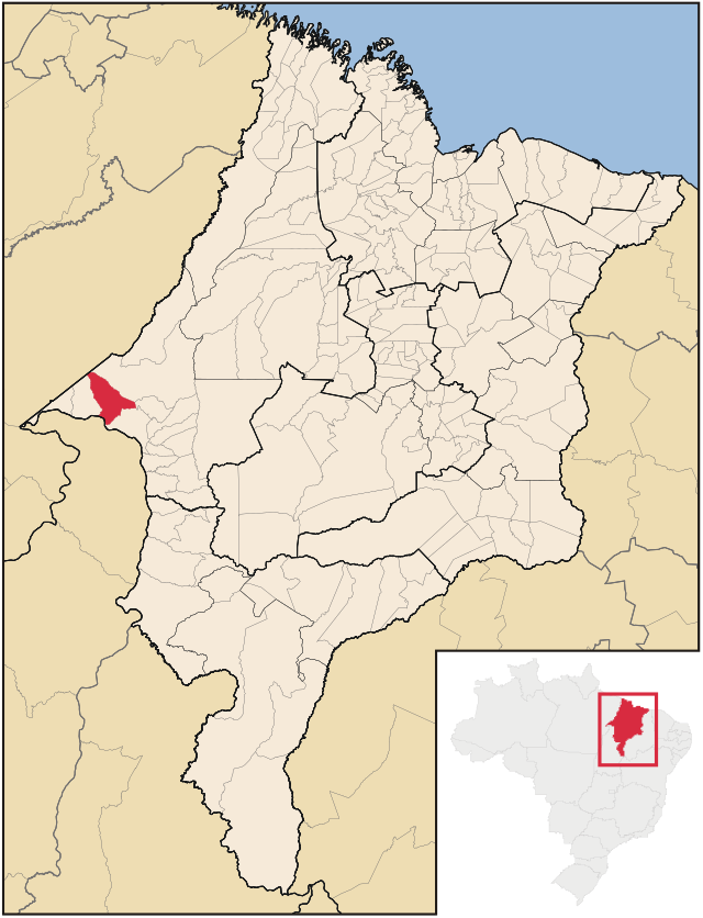 Localização de Cidelândia no Maranhão