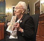 Marcella LeBeau at the robing ceremony for the Remove the Stains Act in 2019 (cropped).jpg