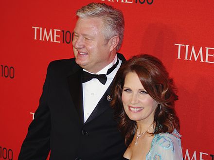 Husband Marcus Bachmann and Michele at the 2011 Time 100 gala, where Michele was an honoree