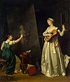 Pintora pintando a una música, de Marguerite Gérard, ca. 1803.