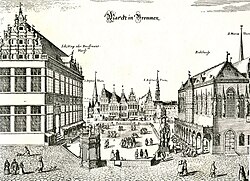 Bremer Märtplatz um 1640