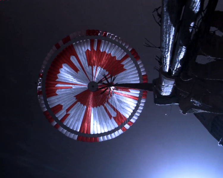 File:Mars Perseverance Rover Parachute Deployed.png