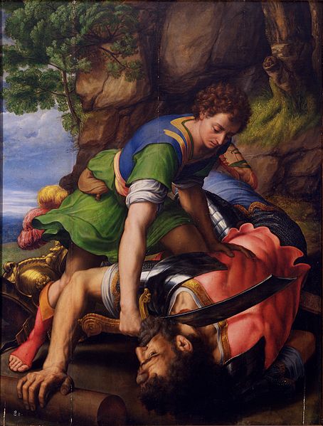 File:Michiel Coxcie - David and Goliath.jpg