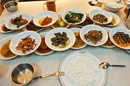 Various kinds of Minang dishes