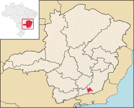 Localização de Juiz de Fora em Minas Gerais