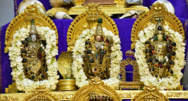 Sri Moola rama, Digvijaya rama and Jayarama Idols at Raghavendra Math MoolaRama 2.png