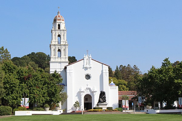 The California Churrigueresque style Chapel of St. Mary is modeled after the Cathedral of Cuernavaca.