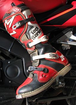 A motocross boot. Motocross boot.jpeg