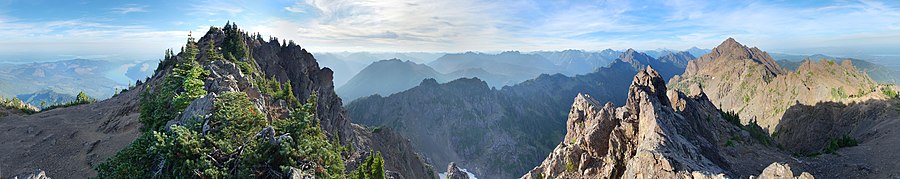 Peak of Mount Ellinor in the Olympic Mountains of Mason County