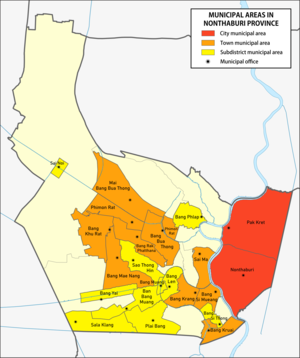 Provincia Di Nonthaburi: Storia, Suddivisioni amministrative, Economia