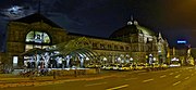 46. KW Der Hauptbahnhof Nürnberg bei Nacht. Der Bahnhof wurde am 1. Oktober 1844 eröffnet und gehört heute zu den größten Durchgangsbahnhöfen Europas.