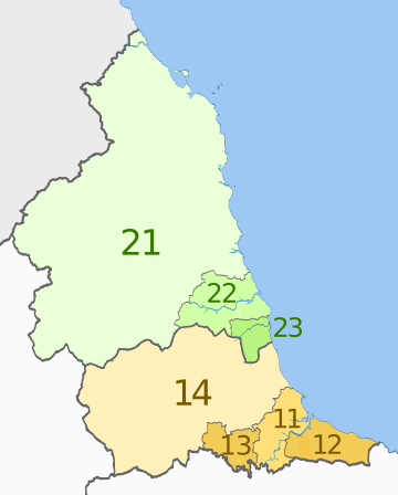 File:NUTS 3 regions of North East England map.svg