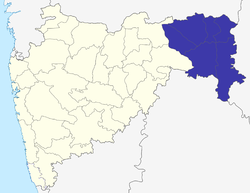 Położenie Nagpur Division w Maharasztra