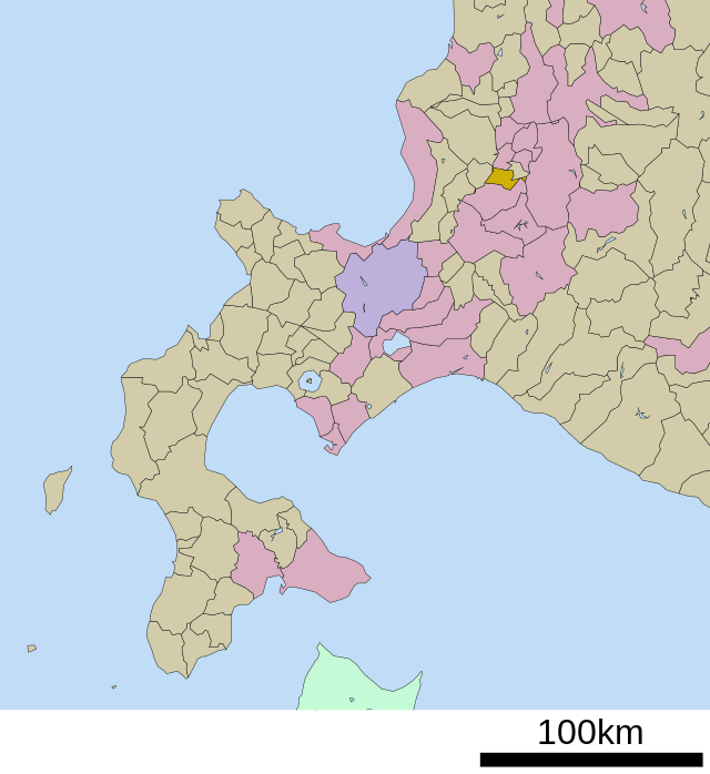 Hokkaido (Sorachi Subprefecture) ရှိ နိုင်းအဲ ၏ တည်နေရာ