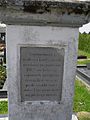 The inscription of the cross in the Gradišče cemetery