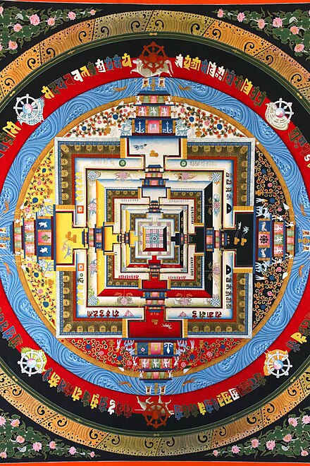 The Kālacakra Mandala depicts the teachings of the tantra in visual symbolic form.