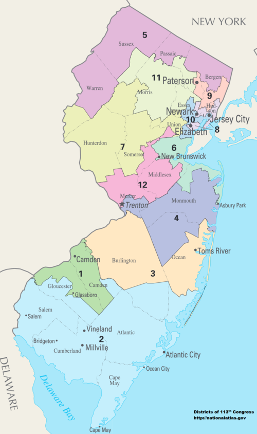 New Jersey's congressional districts since 2013