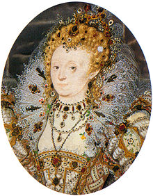 Elizabeth sent a miniature portrait by Nicholas Hilliard to Prince Henry at Stirling Castle Nicholas Hilliard Elizabeth I c 1595-1600.jpg