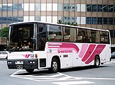 西日本鉄道 社番4455/福岡22か 4262（三菱P-MS725S） 西鉄の初代専用車両で3列（2+1列）シートである