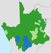 Leading party by ward in the Northern Cape provincial election

African National Congress

Democratic Alliance Northern Cape provincial election 2014 winner by ward.svg