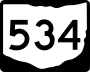 State Route 534 marker