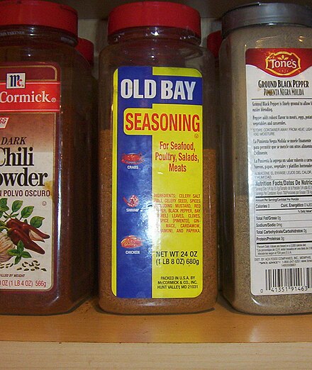Old Bay is also now available in a standardized foodservice package but retains its distinctive yellow label.