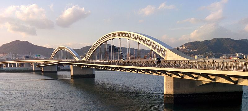 File:Ota River Bridge sunset.jpg