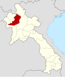 Mappa che mostra la posizione della provincia di Oudomxay in Laos