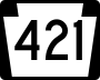 Pennsylvania Route 421 marker