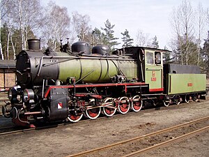 PKP class Pw53 locomotive in Rudy railway museum, Poland.jpg