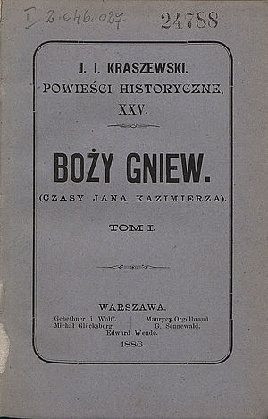 PL Józef Ignacy Kraszewski-Boży gniew tom I.jpg